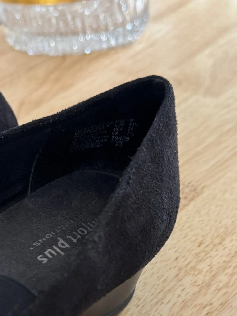 Vintage Y2K Classic Predictions Black Mary Jane Slip On Wedge Pumps Size 9 Retro